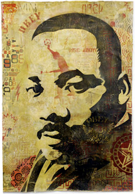 Shepard Fairey's MLK courtesy of theworldsbestever